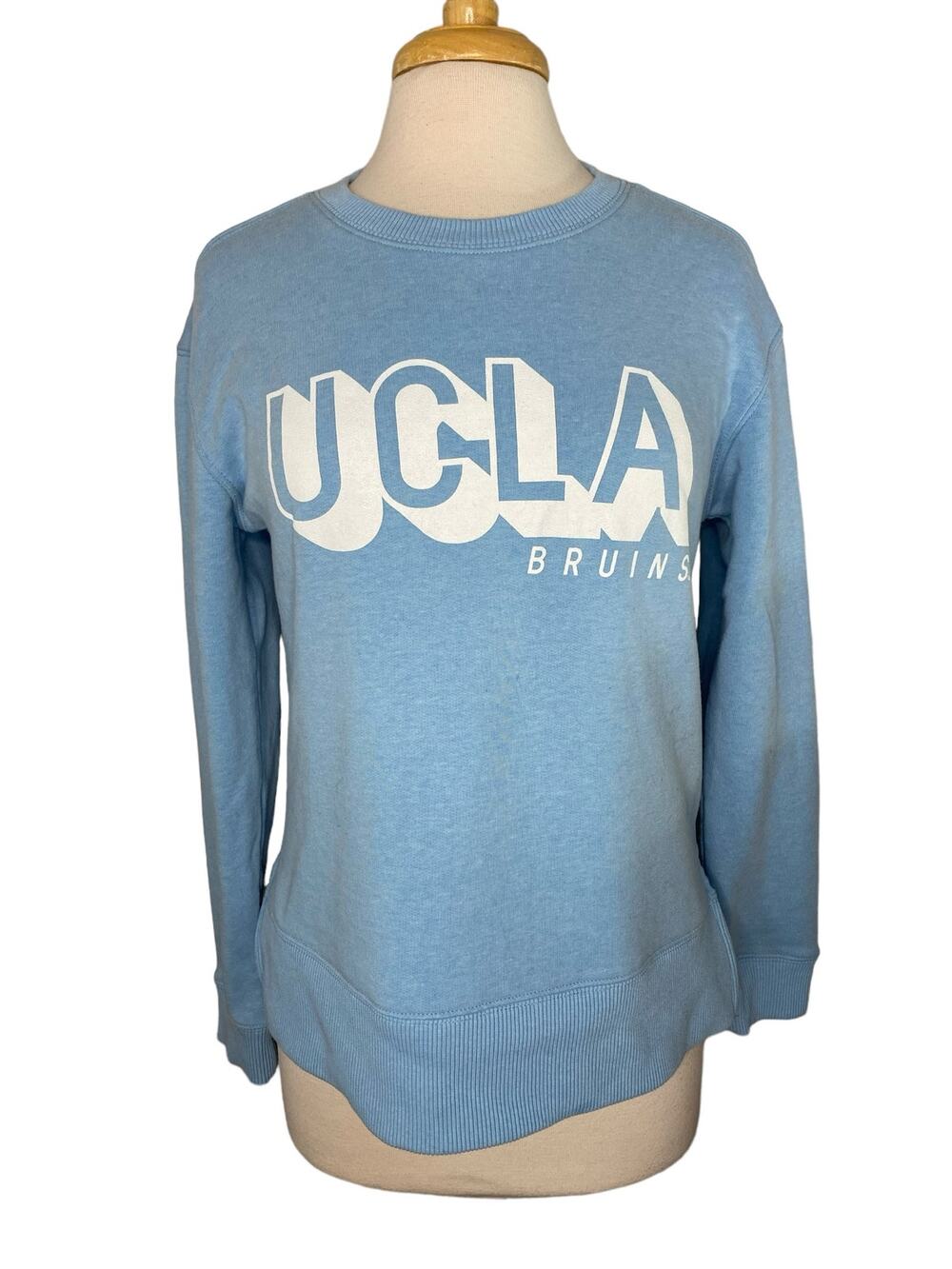 UCLA Bruins Columbia Blue Fleece Crewneck Sweatshirt Size Medium Women CampDavid